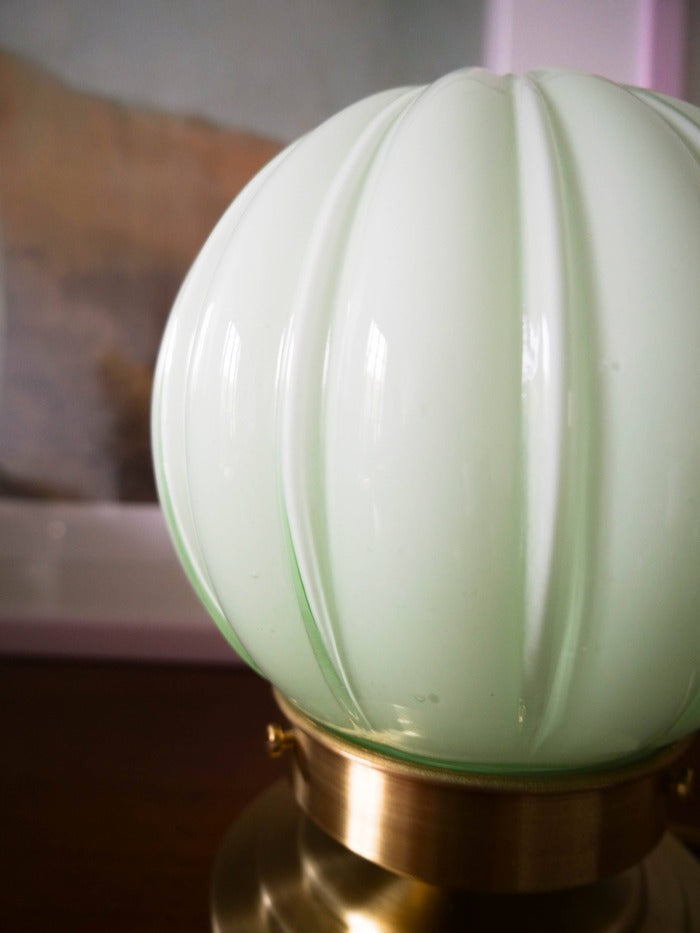 Art Deco lamp, Green orb